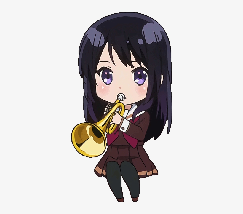 Hibike Euphonium Reina Kousaka Chibi Gif Find Make - Hibike Euphonium Reina Chibi, transparent png #4442922