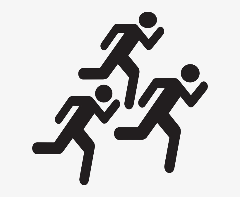 Running Stick Figure - People Running Icon Png, transparent png #4443082