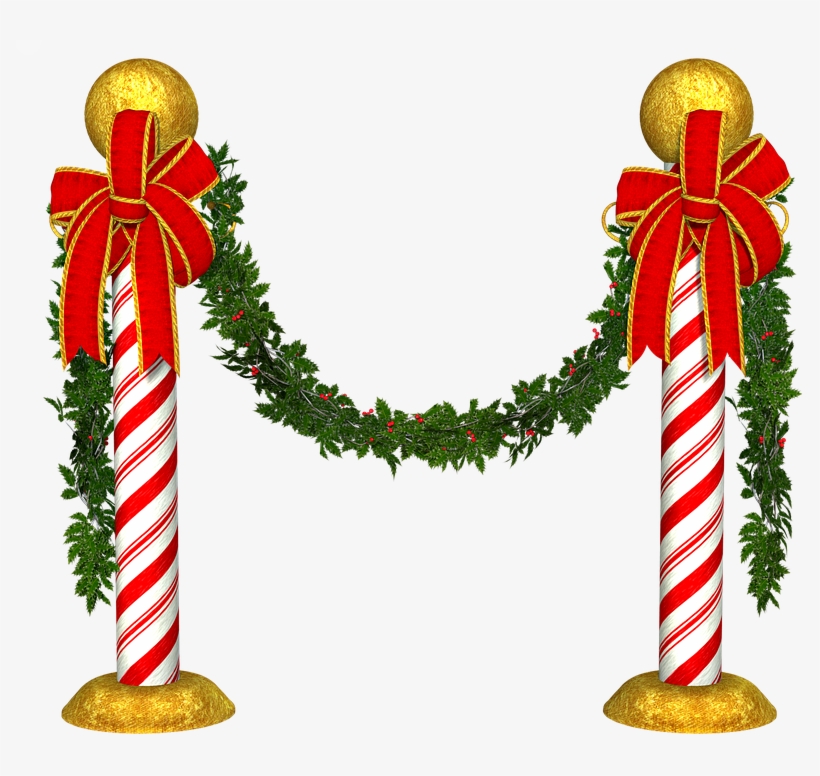 Christmas Wreath Clipart 12, Buy Clip Art - Christmas Tree Candy Cane Garland, transparent png #4443243