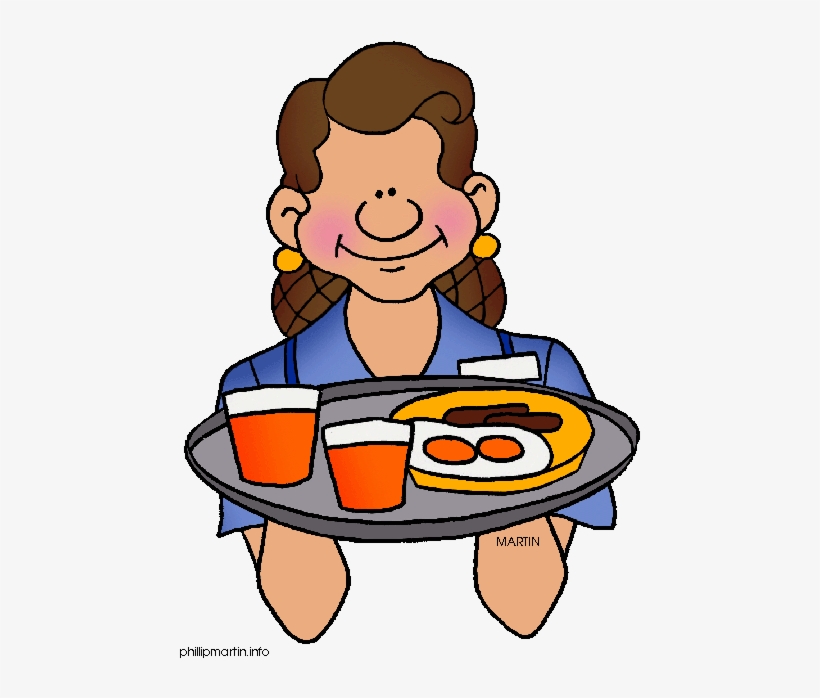 Pizza Clipart Waiter - Meal Waitress Clip Art, transparent png #4443398