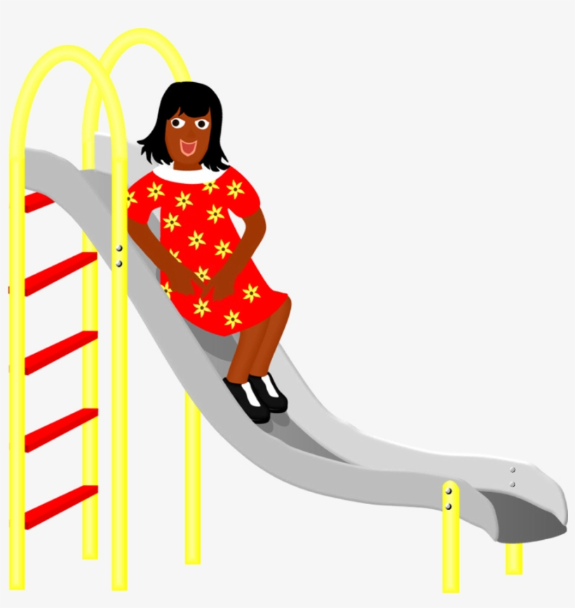 Fun, "un" Word Family, Girl On A Slide, Play, Playground - Boy On A Slide, transparent png #4444500