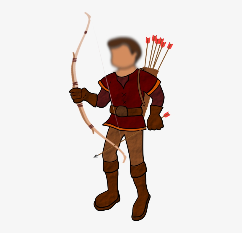 Archer Png Free Download - Man With Bow And Arrow Clip Art, transparent png #4444799