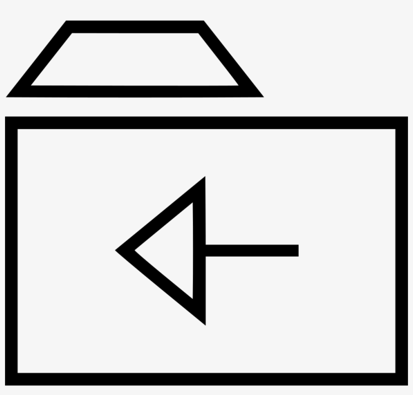 Arrow Back Archive File Folder Comments - Triangle, transparent png #4446628