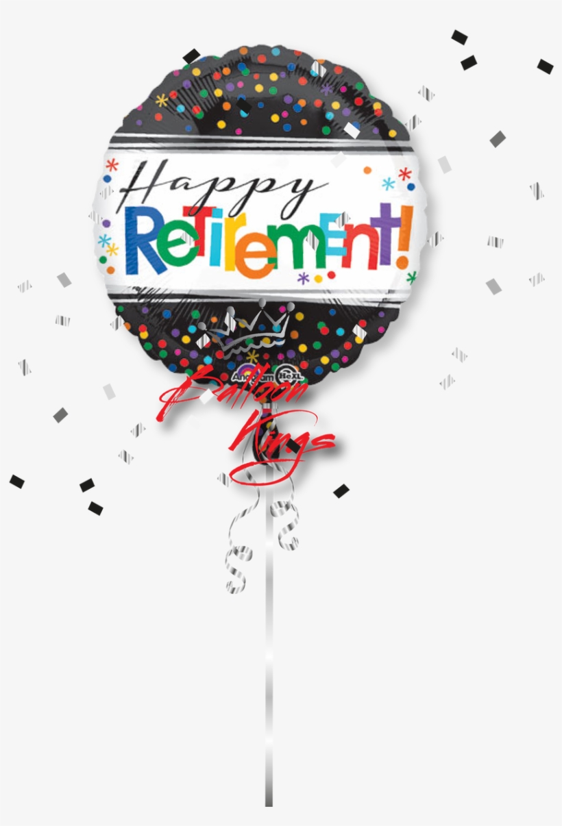 Happy Retirement - Amscan 3281601 Officially Retired Foil Balloon, transparent png #4447058