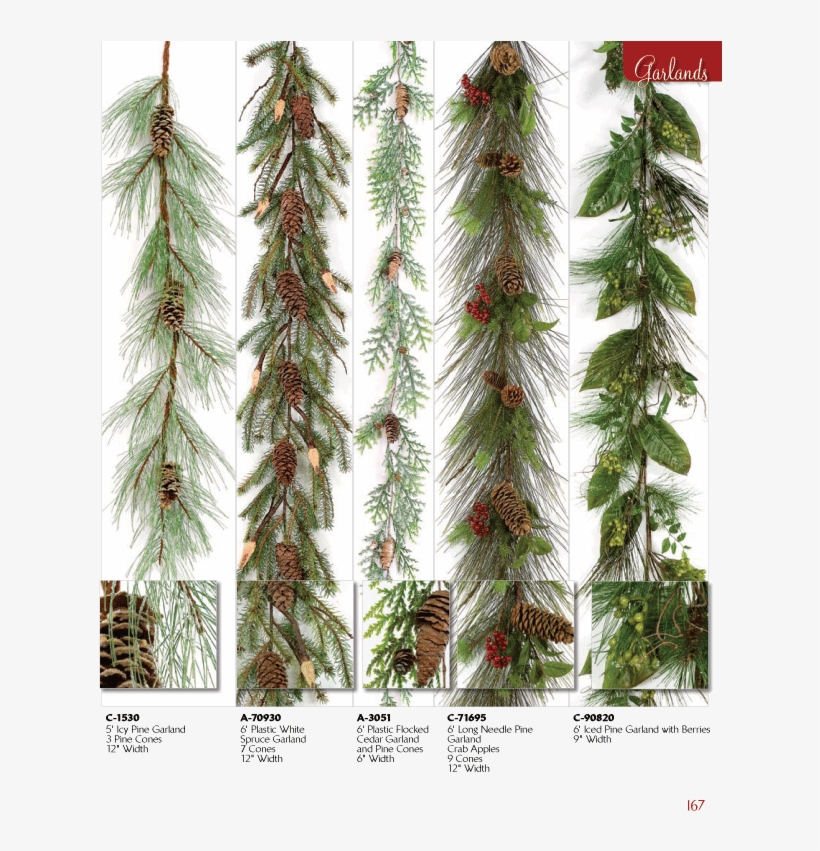 White Pine Garland, transparent png #4447879
