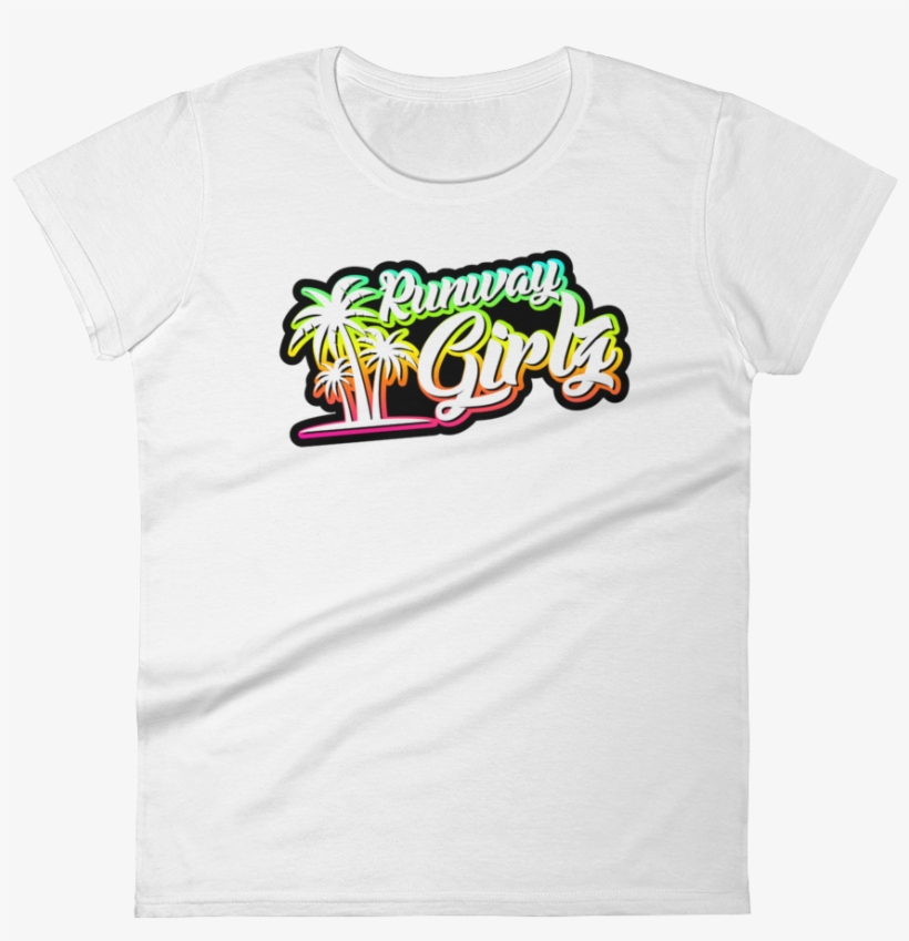 Runway Girlz Neon Tropic Tee - Active Shirt, transparent png #4448182