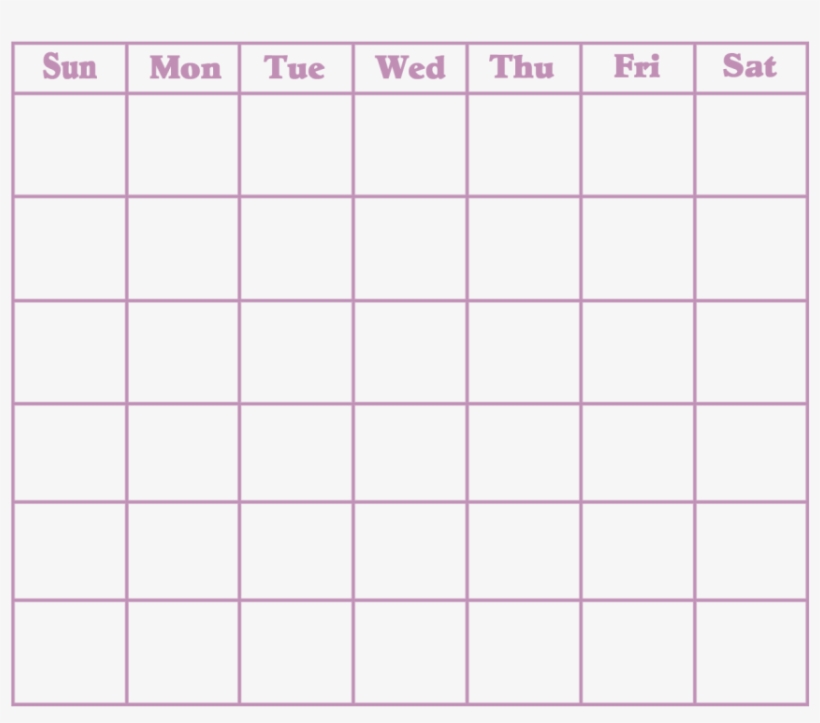 Banner Royalty Free Download Calendar Transparent Blank - Printable Blank Chart Template, transparent png #4448327