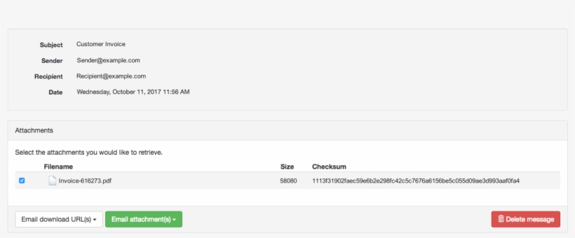 User Attachment Quarantine View Message Retrieval - Greenview Data, Inc., transparent png #4451796