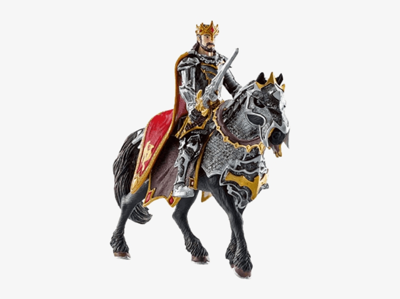 Dragon Knight King With Horse - Schleich Dragon Knight - King On Horseback Figure, transparent png #4453590
