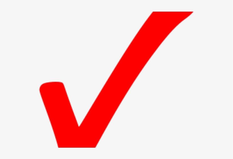Red Checkmark - Red Check Mark Vector, transparent png #4453594