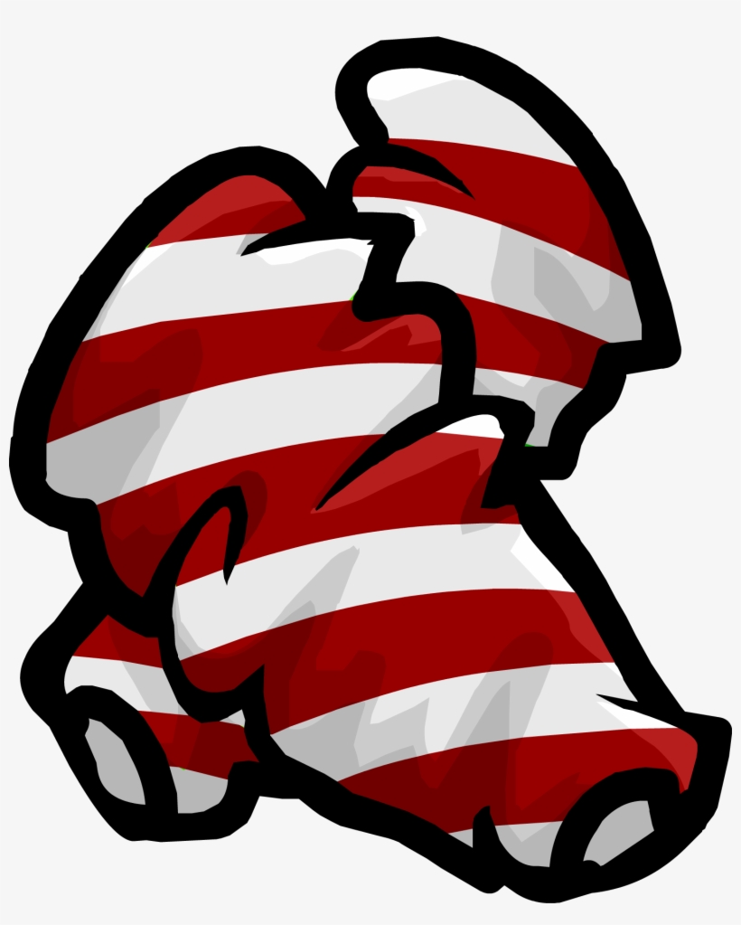 Candy Cane Wing-warmers - Club Penguin Hand Warmers, transparent png #4454205