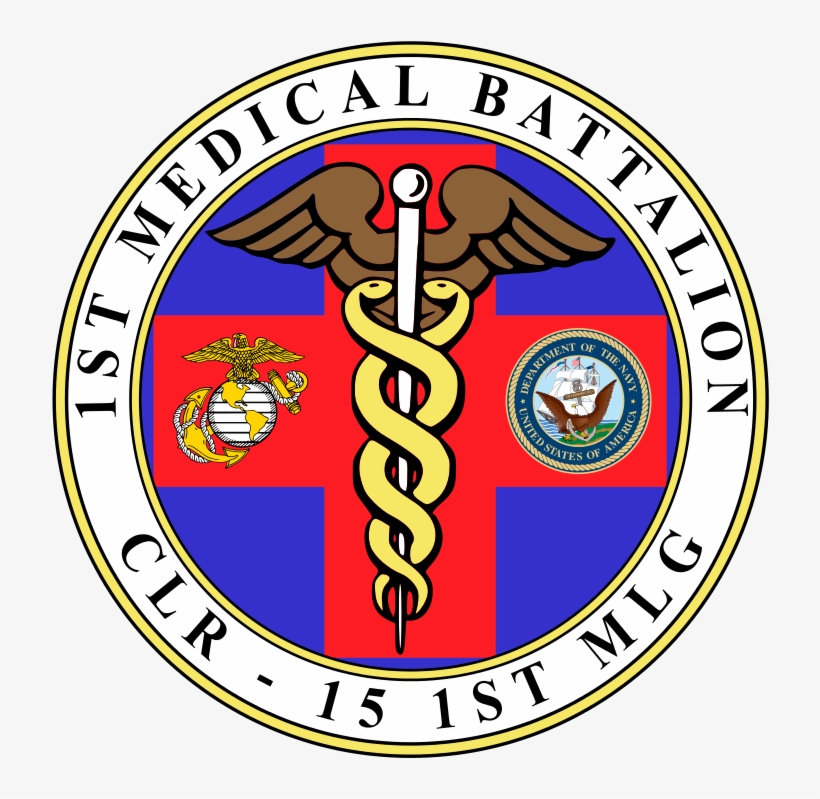 1st Medical Battalion - Usmc 1st Medical Battalion Insignia Shower Curtain, transparent png #4454405