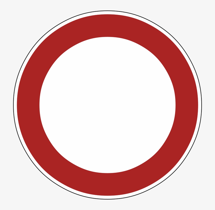 Sign, No Vehicles, Prohibited, Symbol, Forbidden, Cars - Vintage, transparent png #4455116