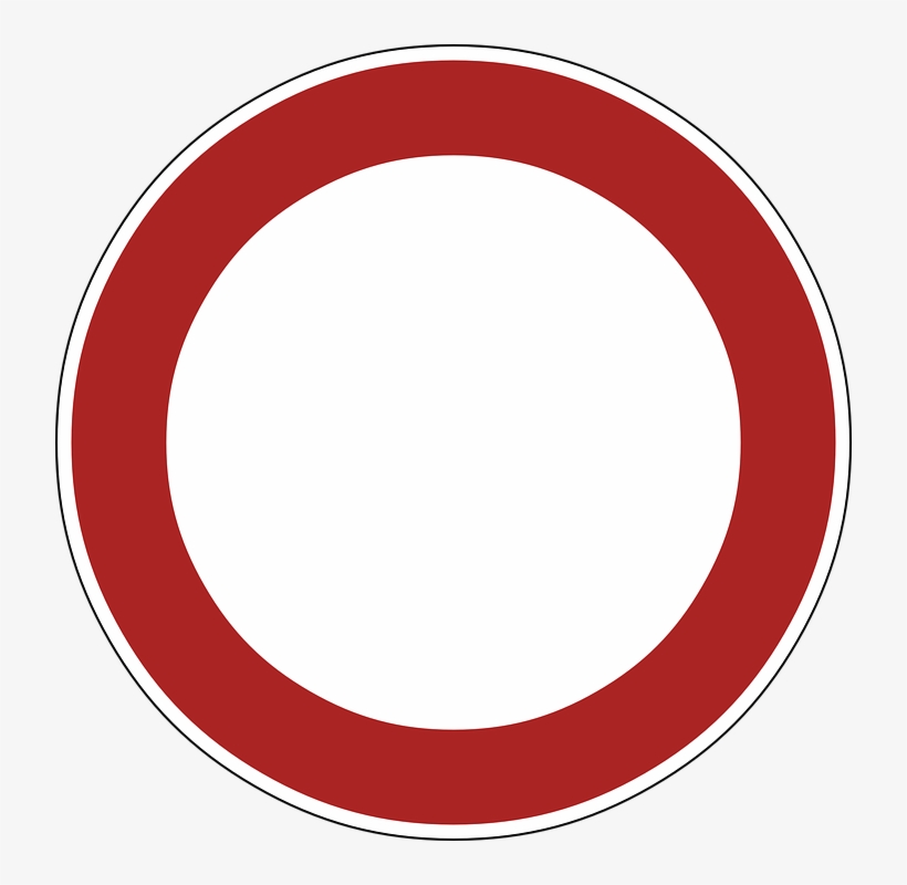Sign, No Vehicles, Prohibited, Symbol, Forbidden, Cars - Vintage, transparent png #4455116