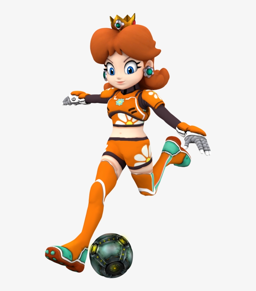 Strikers Daisy - Daisy Mario Strikers Art, transparent png #4455364