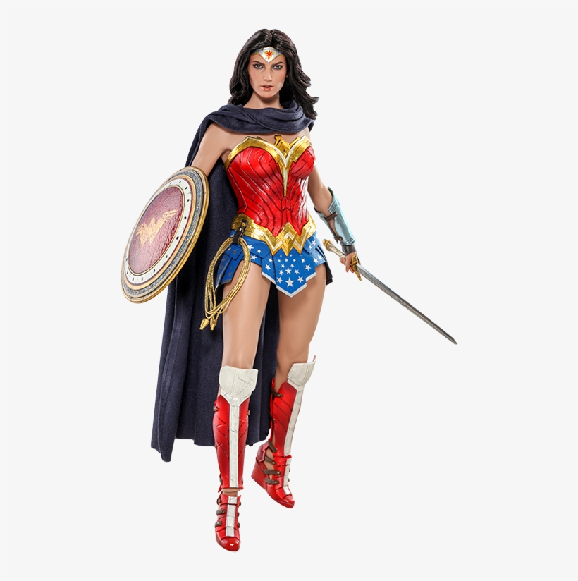 Justice League - Hot Toys Wonder Woman Comic Version, transparent png #4455660