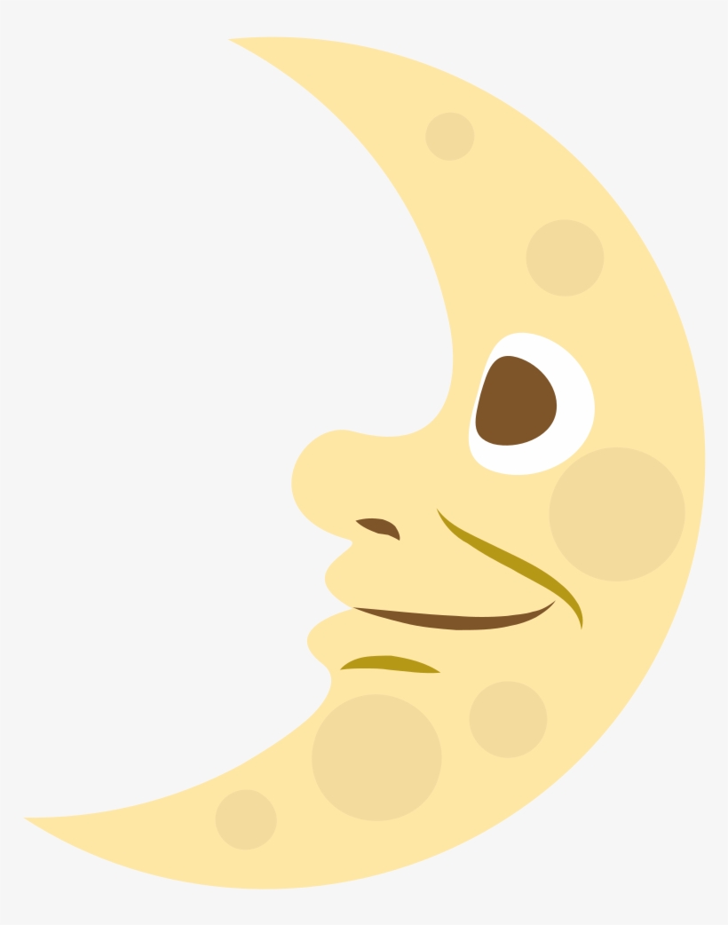 0 - Quarter Moon With Nose, transparent png #4455998