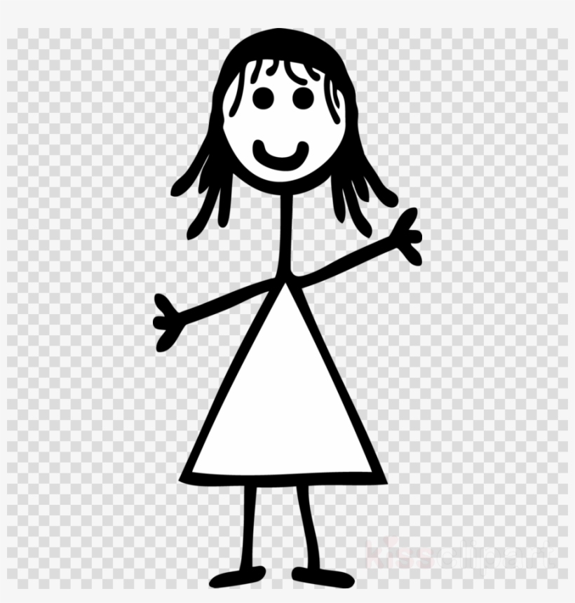 Download Female Stick Figure Png Clipart Stick Figure - Girl Stick Figure Transparent, transparent png #4456158