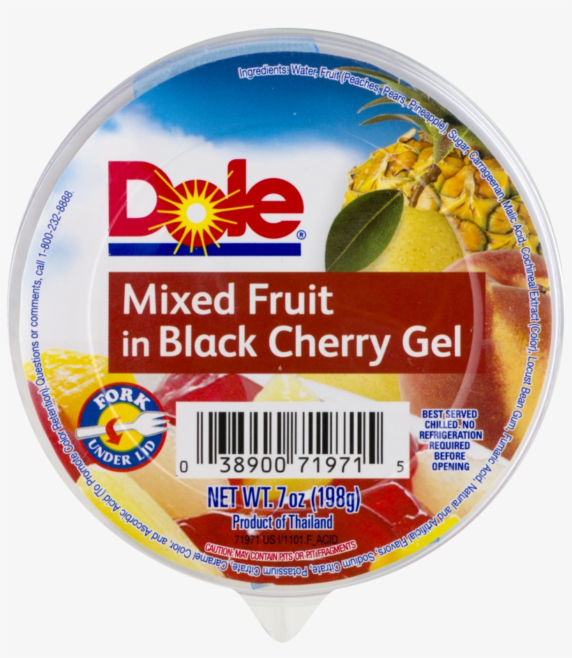 Dole Mixed Fruit In Black Cherry Gel, 7 Oz - Dole Pineapple Chunks In Heavy Syrup - 108 Oz Can, transparent png #4456560