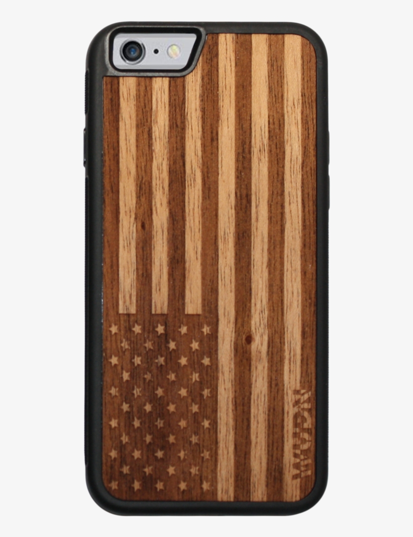 Slim Wooden Phone Case Mahogany American Flag Free - Iphone 8 Plus Wood Case American Flag, transparent png #4458311