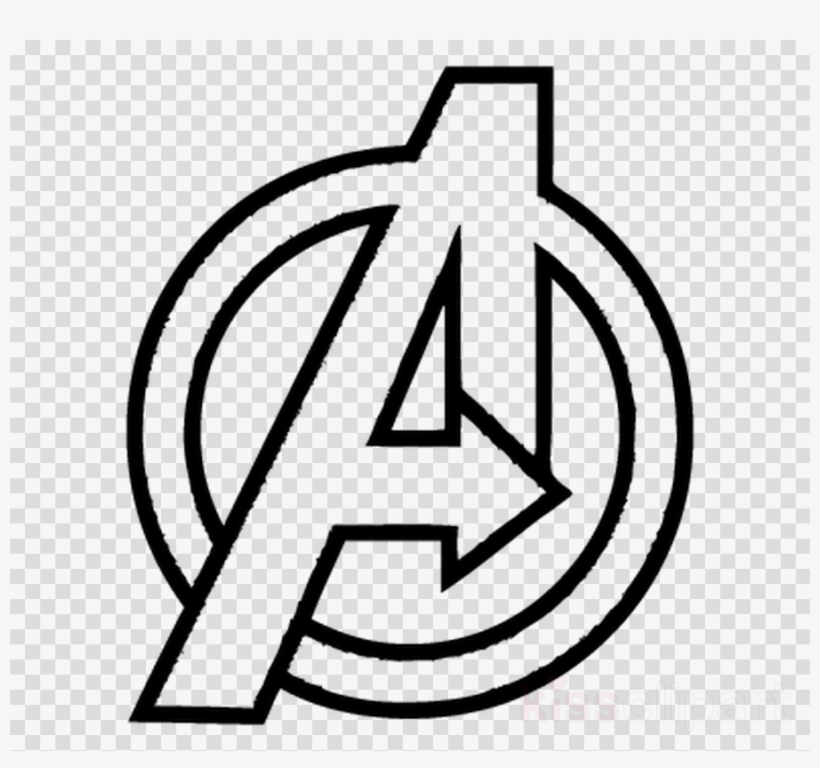 Download Avengers Infinity War Logo Drawing Clipart - Avengers Logo White Png, transparent png #4460169