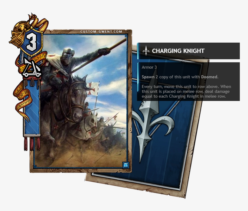 [new Card Idea] Charging Knight - Gwent Custom Cards, transparent png #4460342