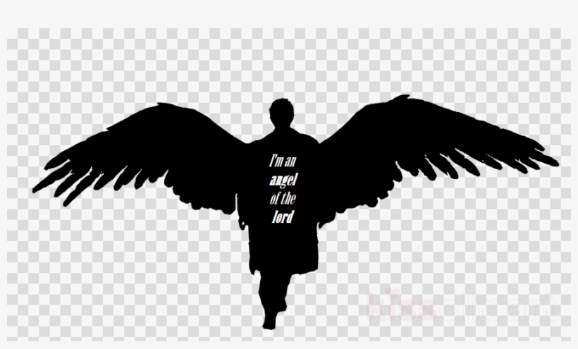 Download Transparent Black Wings Png Clipart Castiel - Castiel Silhouette, transparent png #4460934