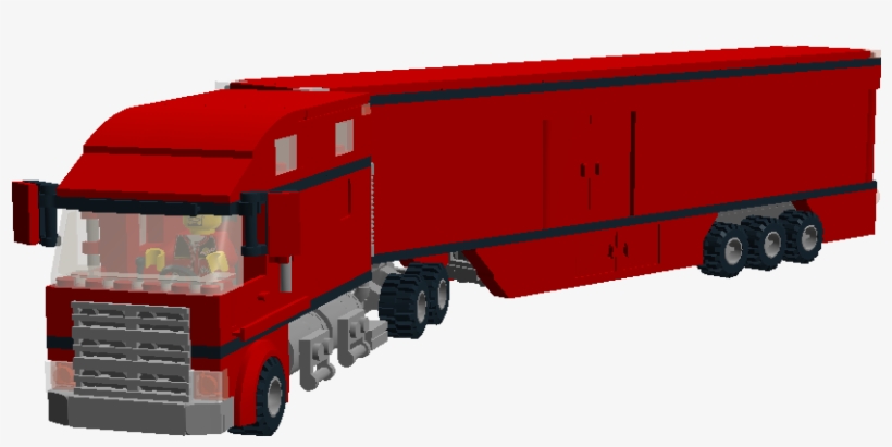 Lego City Cab-over Truck - Truck And Trailer Lego Set, transparent png #4461455