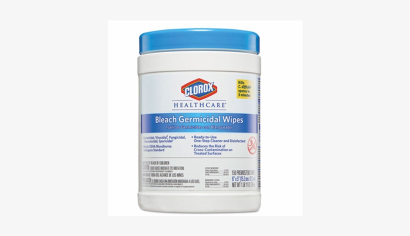 Cs Clorox Germicidal Wipes 6/cs 150ct - Clorox Healthcare Bleach Germicidal Wipes, transparent png #4462479