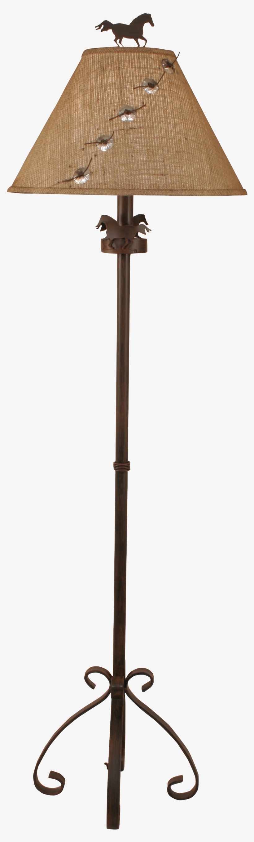 Rust Streak Iron S Leg Floor Lamp W/ Horse Accent - Coast Lamp, Mfg. Rl3128fp Iron S-leg Pine Tree Floor, transparent png #4462871