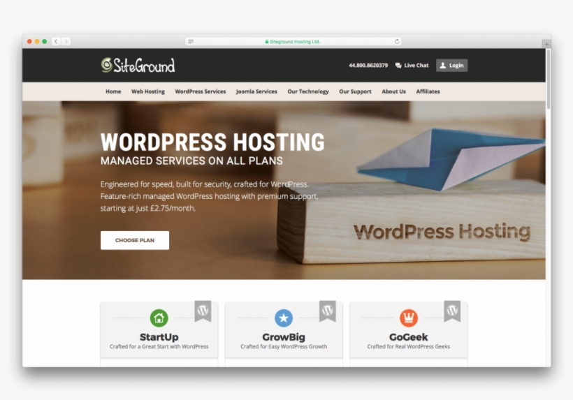 We Recommend Siteground For Charity Wordpress Hosting - Siteground, transparent png #4463477