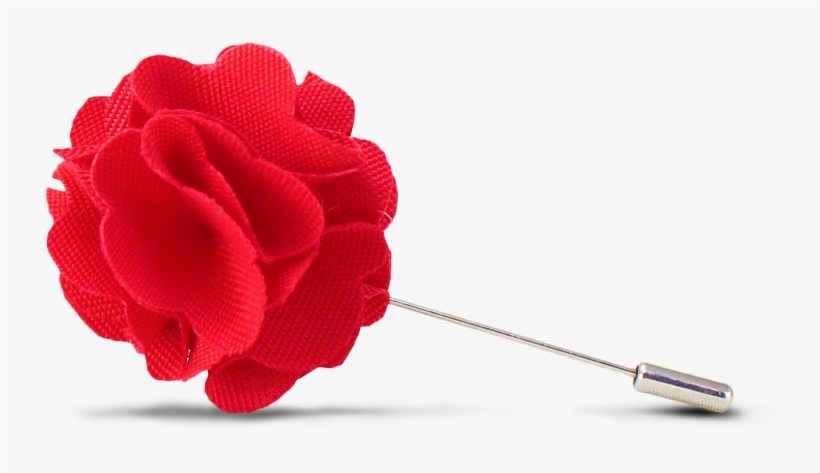 Red Solid Lapel Flower - Red, transparent png #4463736