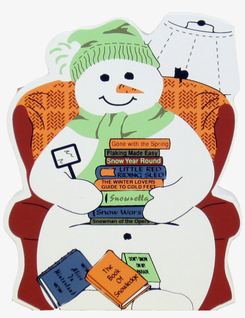 Winter Snow Clipart Snow Man - Snowman Reading A Book Clipart, transparent png #4465988