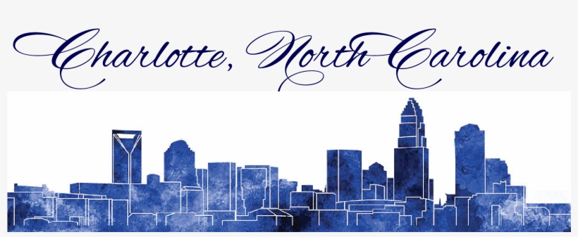 Clip Art Royalty Free Stock Charlotte Skyline Clipart - Charlotte Skyline In Watercolor Background, transparent png #4465992