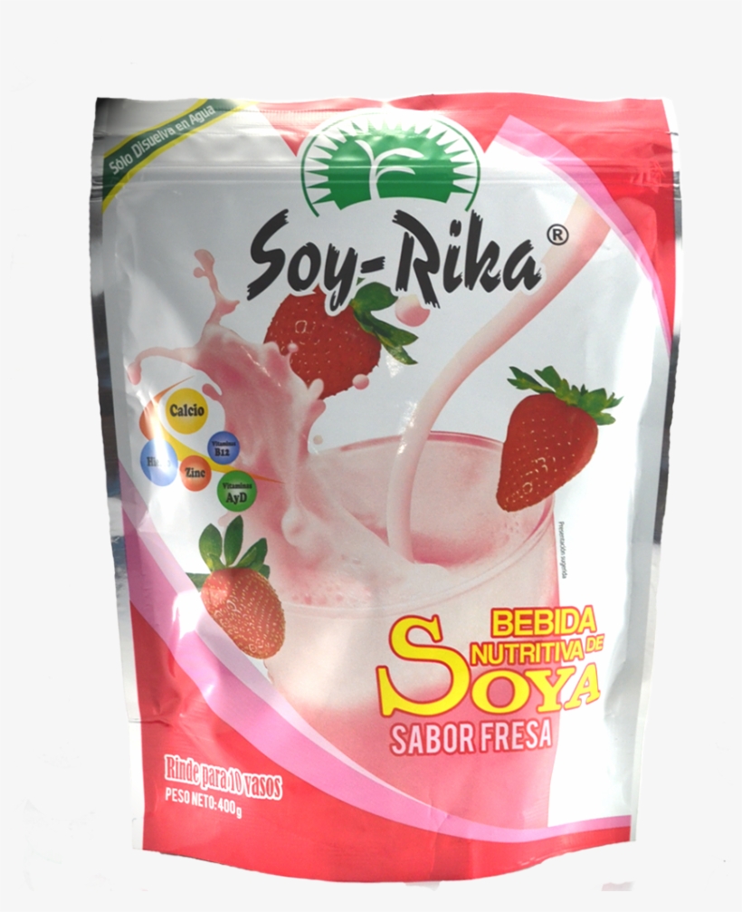 Soy Rika Fresa 400g - Leche De Soya Sabor Fresa, transparent png #4466826