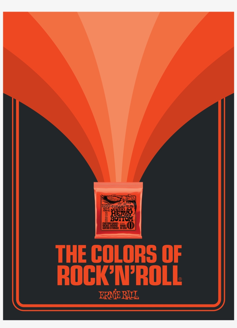 The Colors Of Rock'n'roll Skinny Top Heavy Bottom Slinky - Ernie Ball The Colors Of Rock N Roll, transparent png #4466885