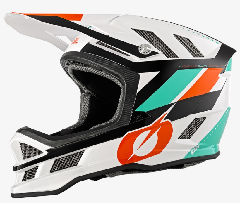 Blade Helmet Synapse White/orange - O Neal Downhill Helm, transparent png #4467092