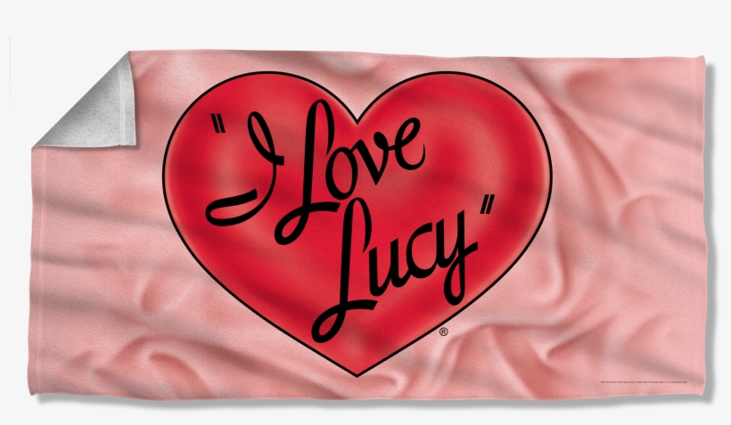 I Love Lucy Beach Towel - Lucy/3d Logo Throw Pillow, White, transparent png #4467508