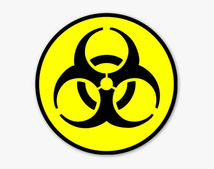 Biohazard Yellow With Black Sticker - Biohazard Symbol, transparent png #4468244