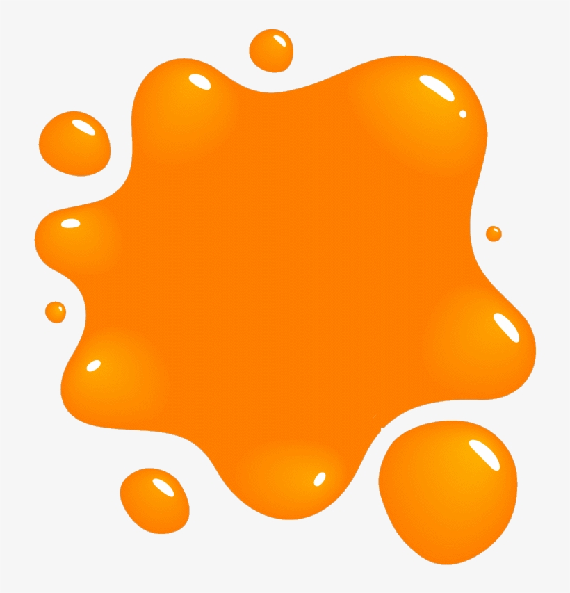 Clipart Orange Splat Png - Orange Paint Splash Clipart, transparent png #4469944