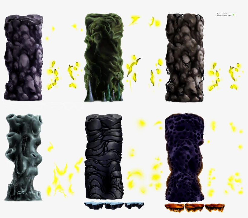 Click For Full Sized Image Stone Pillars - Dust And Elysian Tail Sprites, transparent png #4472028