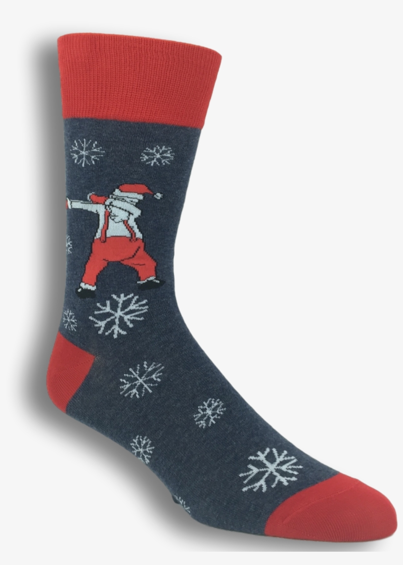 Dabbing Santa And Rudolph Christmas Socks By Funatic - Santa Claus, transparent png #4472628