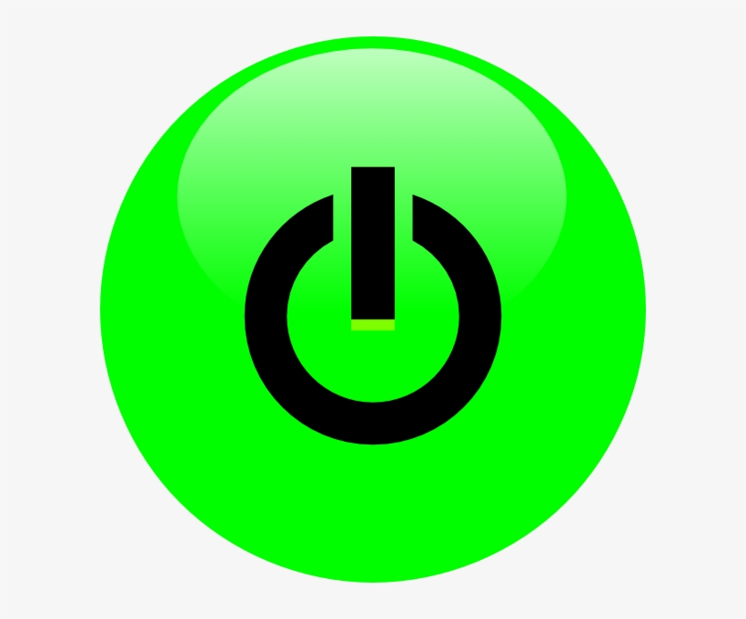 Green Power Button Png - Portable Network Graphics, transparent png #4473497