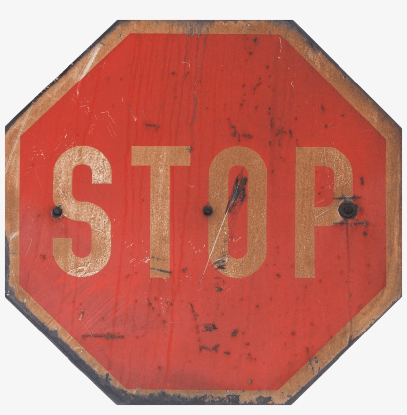 Stopsign - Bullet Hole In Stop Sign, transparent png #4473554