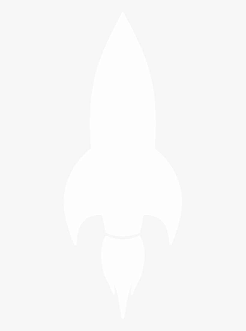 Rocket Ship Silhouette By Paperlightbox - Rocket White Silhouette, transparent png #4474359