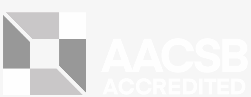 College Of Business - Aacsb Logo White, transparent png #4475242