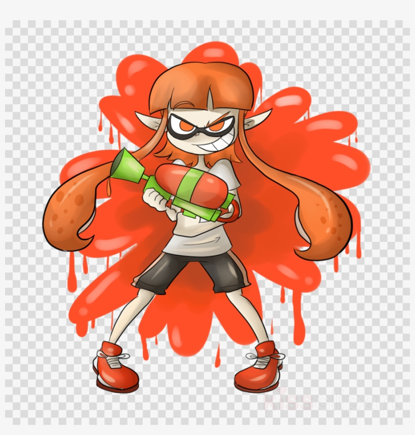 Orange Inkling Clipart Splatoon 2 Super Smash Bros - Orange Inkling, transparent png #4475565