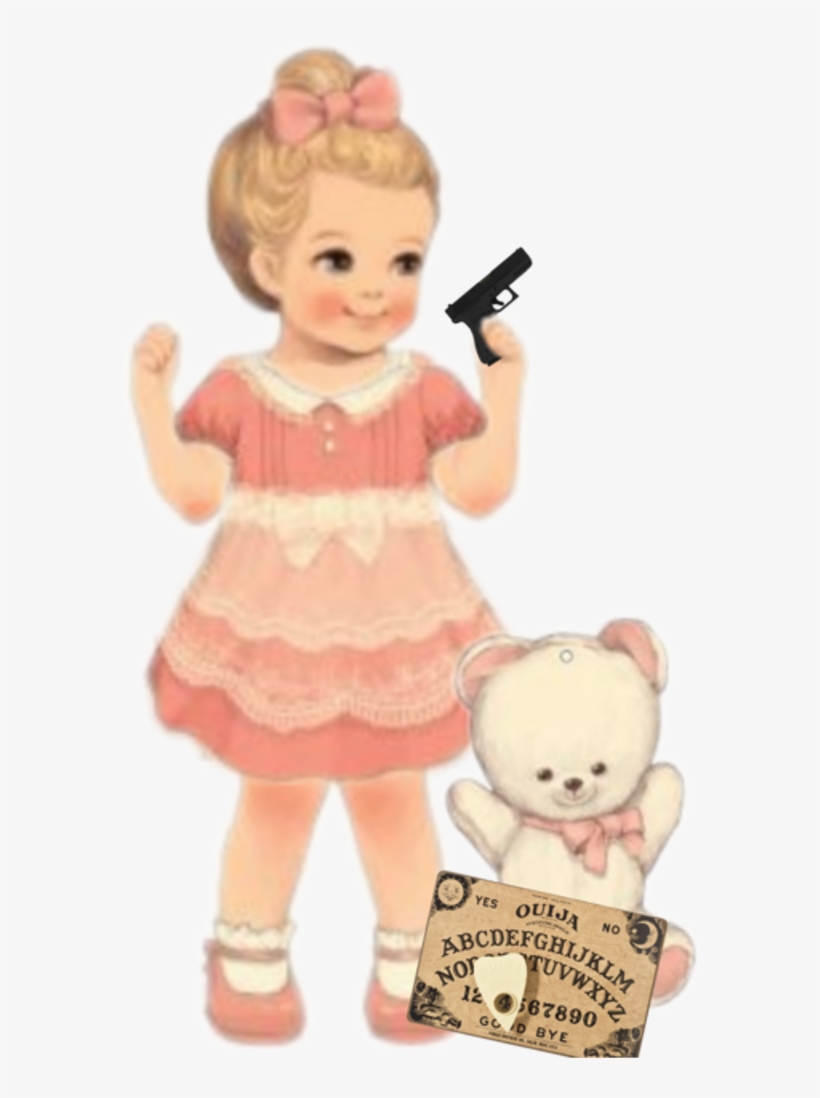 Littlegirl Gun Ouija Ouijaboard Ouijagirl Bear Cute - Careful Of What You Conjure (a Short Story) [book], transparent png #4476962