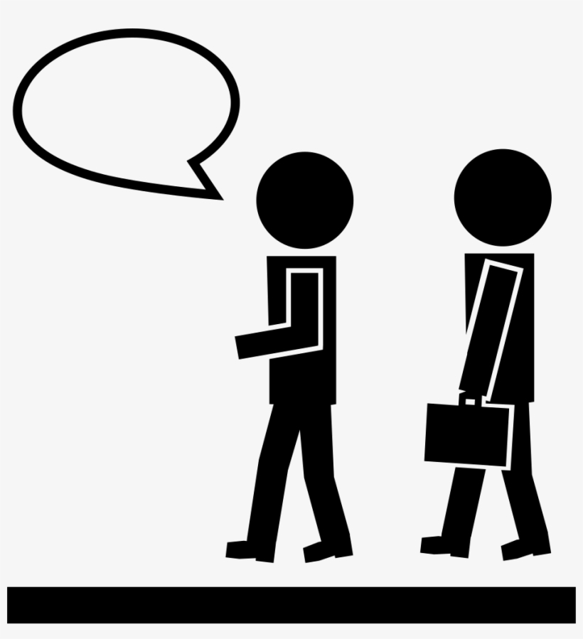 Two Man Walking One Talking And The Other With A Briefcase - Person Walking In Door, transparent png #4477553