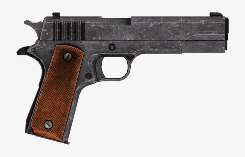 45 Auto Pistol - Fallout New Vegas Silenced .45, transparent png #4477557